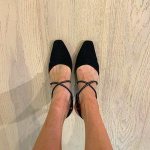 Stuart Weitzman Black Slingback Heels